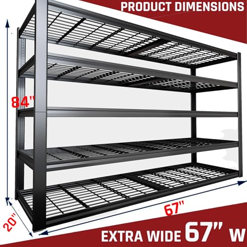 68" W Garage Shelving Heavy Duty
