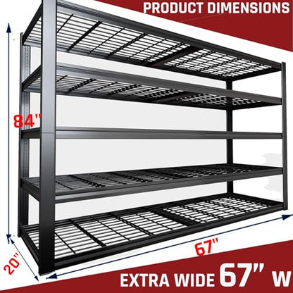 68" W Garage Shelving Heavy Duty