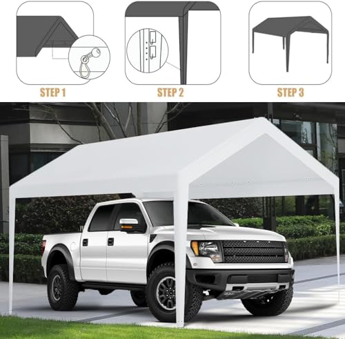 10 x 20 FT Carport Replacement Cover (192 Ounce)