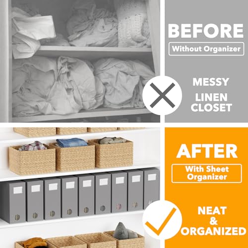 9 Pack Bed Sheet Organizers and Storage (9 Count)