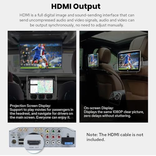 Single Din Touchscreen Radio 10.1 Inch Car Stereo with Apple Carplay & Android Auto