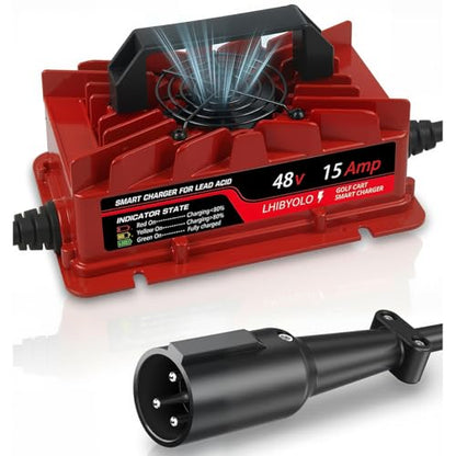 48V Golf Carts Battery Charger for 15 AMP EZGO RXV & TXT