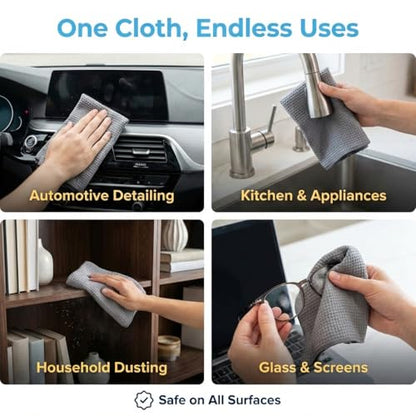 Waffle Weave Microfiber Towel (6 Count)