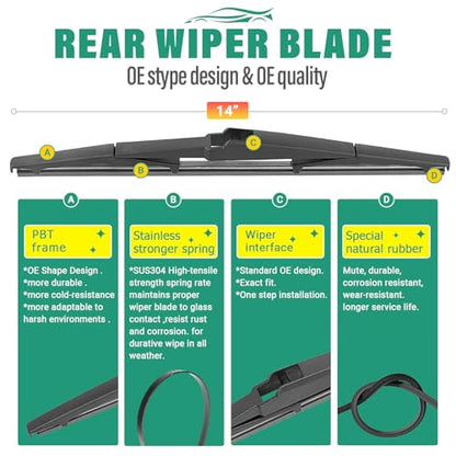 Windshield Wiper Blades Replacement for Scion xB 2008
