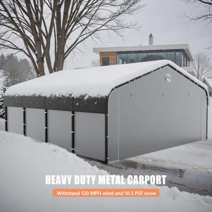 20x20 Heavy Duty Metal Carport