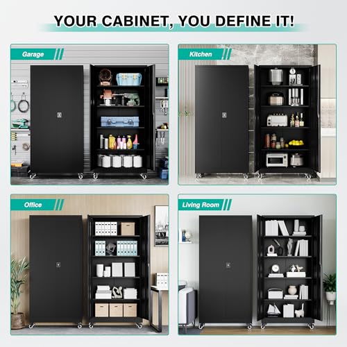 Metal Storage Cabinet with Wheels