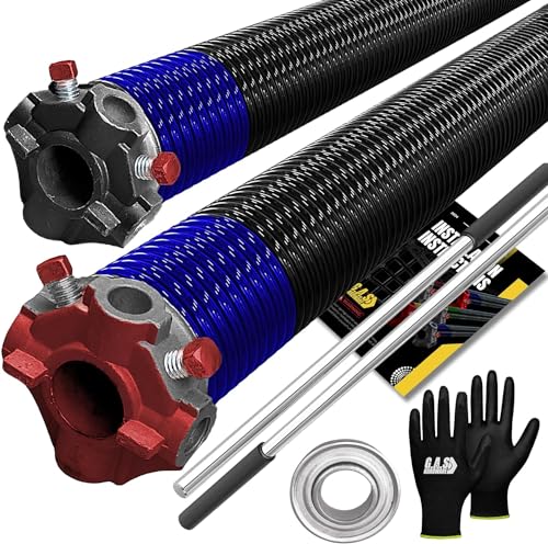 Garage Door Torsion Springs 262x2x38 for Left and Right Side of Garage Door with Winding Bars