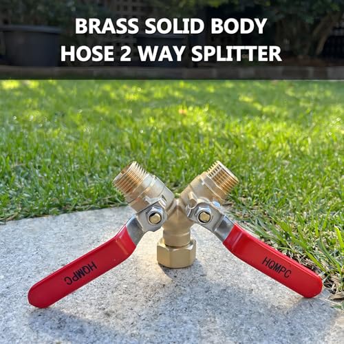 Garden Hose Y Valve Splitter 2 Way Heavy Duty Water Hose Y Splitter For garden lawn watering With Shut off Valves