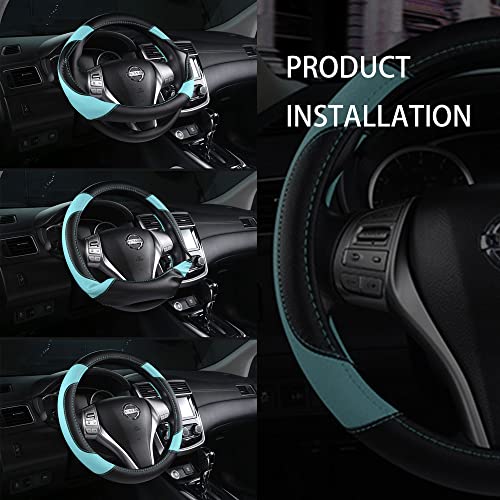 Leather Car Steering Wheel Cover