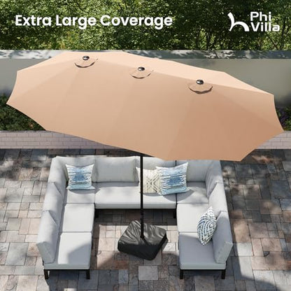 15ft Large Outdoor Patio Umbrella with Base Included