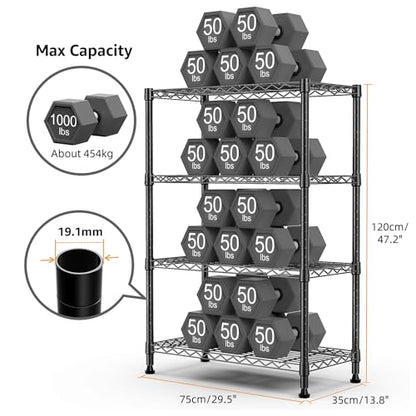 1000 lbs Storage Shelving Steel Heavy Duty 4