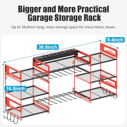Red Power Tool Organizer Wall Mount (15 Count)