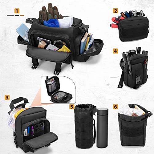 6 Pack Tactical Car Seat Back Organizer for Truck (6 Count)
