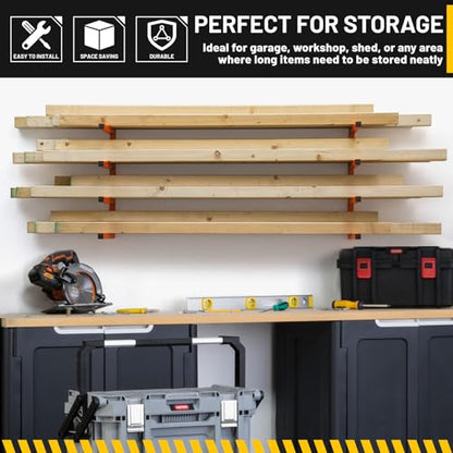 Wood Organizer and Lumber Storage Rack Wall Mount
