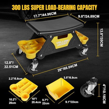 Rolling Mechanic Seat with Drawer & Trays