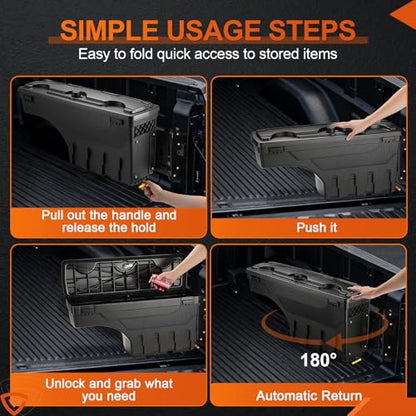 Truck Bed Swinging Toolbox Fits for Dodge Ram 1500 2500 (7.5 Count)