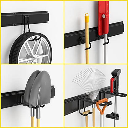 64" Wall Mount Tool Storage Rack (15 Count)