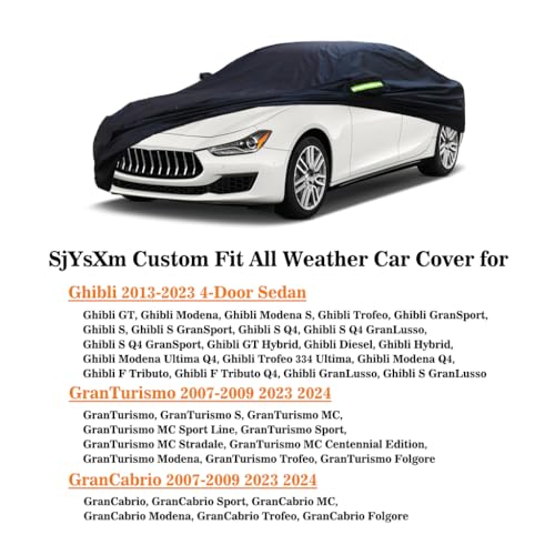 Custom Car Cover Compatible with Maserati Ghibli 2013