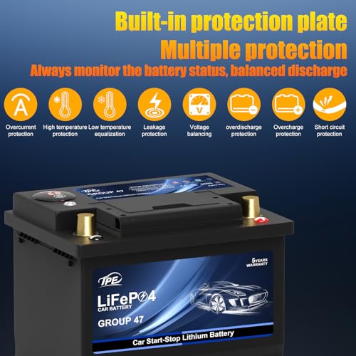 Car Start Stop Lithium Battery BCI Group47 LiFePO4 Lithium