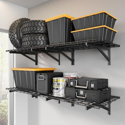 4 Pack Wall Mounted Garage Shelving
