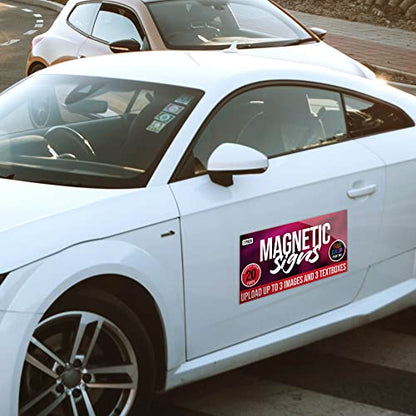2 Pack Personalized Magnetic Signs for Vehicles