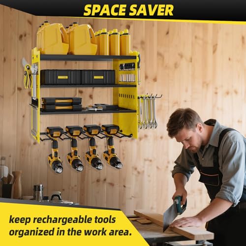Power Tool Organizer Wall Mount with 4