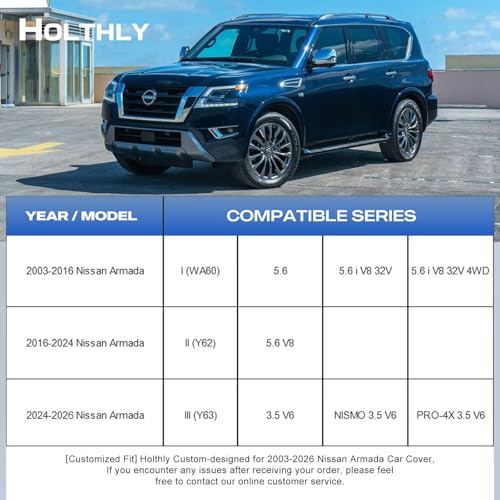 10 Layers SUV Car Cover Custom Fit for Nissan Armada