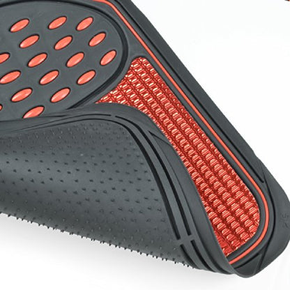 2 Tone Black & Red Floor Mats for Cars