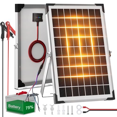 10W 12V Solar Panel Battery Charger Trickle Maintainer Kit
