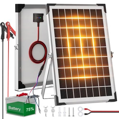 10W 12V Solar Panel Battery Charger Trickle Maintainer Kit