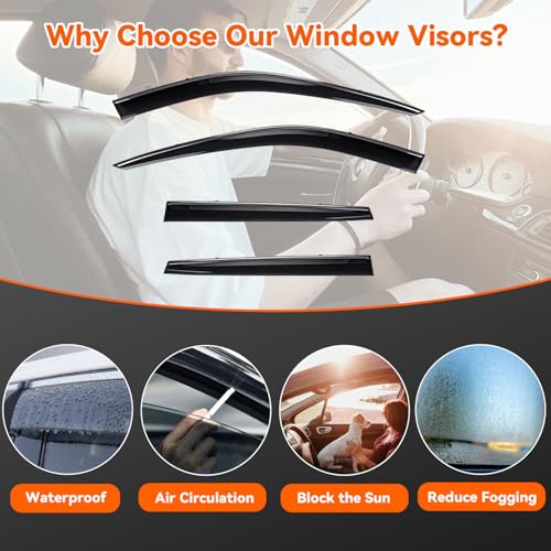 Rain Guards Window Visors Compatible with 2023