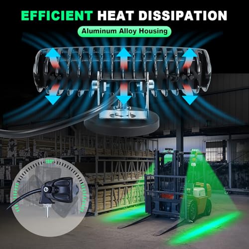 LED Green Line Forklift Safety Light Warehouse Hazard Warning (2 Count)