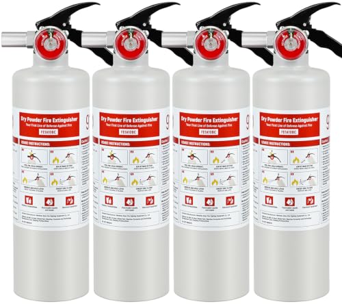 4 Pack ABC Fire Extinguishers with Mount (4 Count)