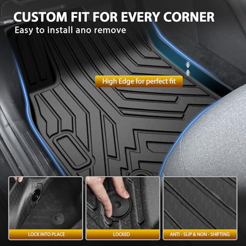 Floor Mats Cargo Liner for Kia K4 2025 2026 All Weather 3D TPE Anti
