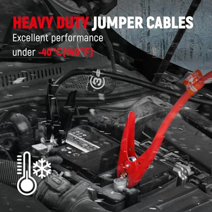 1 Gauge 25 Feet Heavy Duty Jumper Cables for Car
