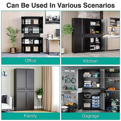 Metal Garage Storage Cabinet with Drawer and Lock