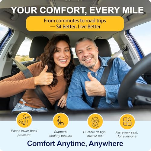 Memory Foam Car Seat Cushion for Driving Comfort and Office Use