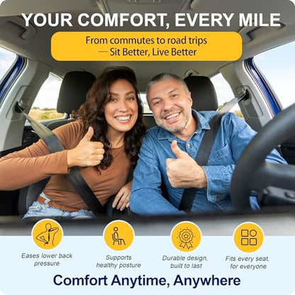 Memory Foam Car Seat Cushion for Driving Comfort and Office Use