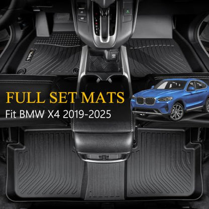 Floor Mats & Cargo Liner and Backrest Mat Fit for BMW X4 2019