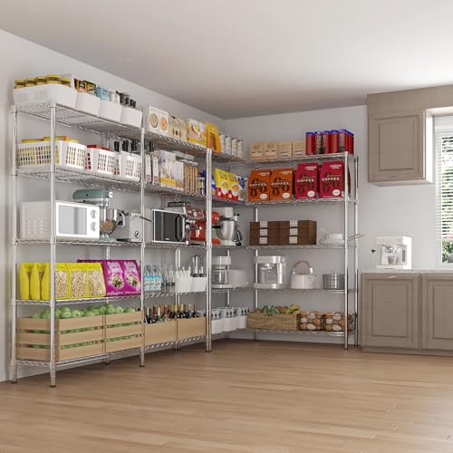 70" W Storage Shelves 1600LBS Heavy Duty Metal Shelving (5 Count)