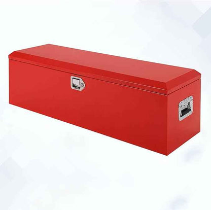 Heavy Duty Steel Metal Tool Box for Truck Bed, 39" Lockable Pickup Truck Tool Box with Gas Struts, Weatherproof Crossbed Storage Chest, Diamond Plate Truck Bed Tool Box for Trailer, RV, Work Truck