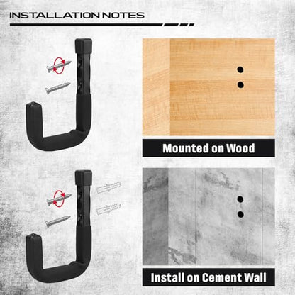 Heavy Duty Garage Storage Hooks (4 Count)