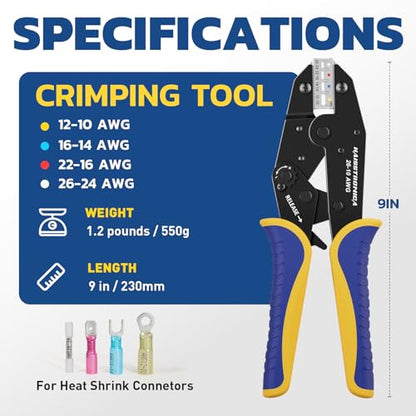 Crimping Tool for Heat Shrink Connectors