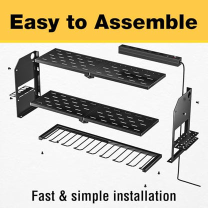 Power Tool Organizer with Charging Station Wall Mount