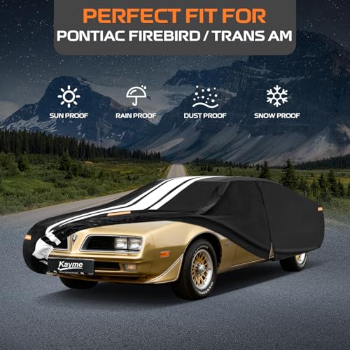 Pontiac Firebird Car Cover Waterproof All Weather for Automobiles