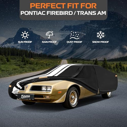 Pontiac Firebird Car Cover Waterproof All Weather for Automobiles