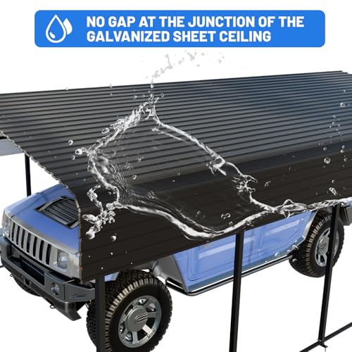 12x20FT Heavy Duty Metal Carport with Canopy