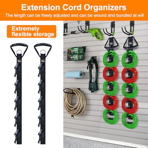 Extension Cord Organizer Adjustable 2 PCS with 5 Slots