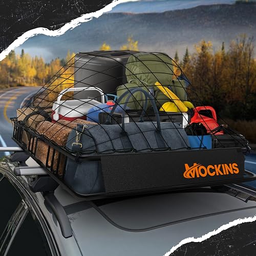 50"x36"x4.5" Extendable Car & SUV Rooftop Cargo Carrier 250Lbs Cap