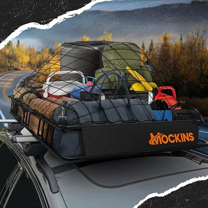 50"x36"x4.5" Extendable Car & SUV Rooftop Cargo Carrier 250Lbs Cap
